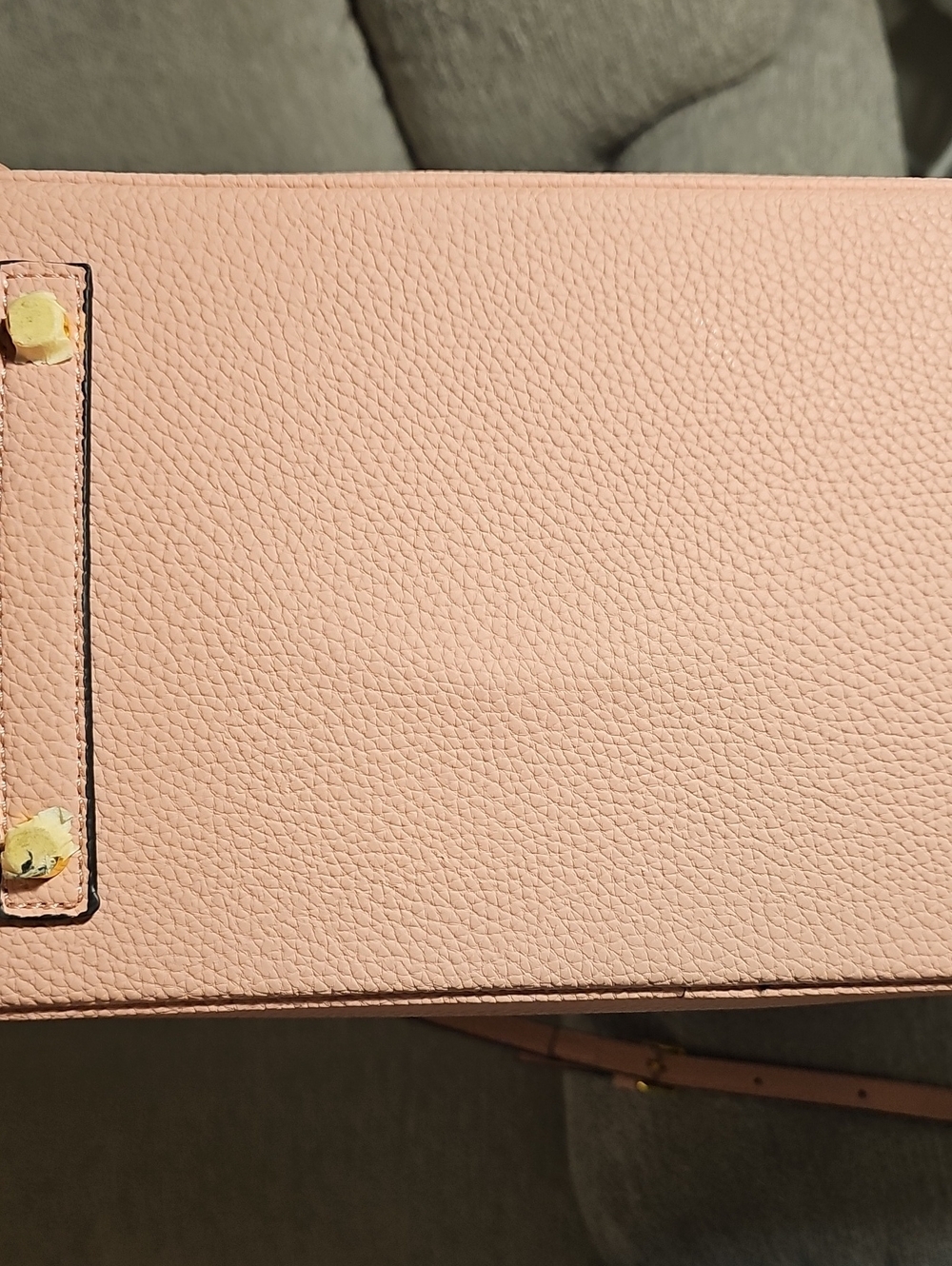 Women’s Pink Leather Tote Wirkin Handbag with Gold Hardware And Ornament - Picture 14 of 15